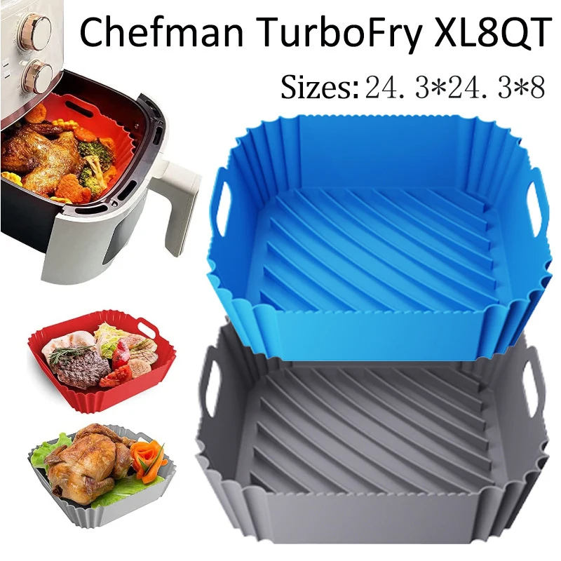 Air Fryer Silicone Pot Liner - Duża silikonowa taca do frytownicy Kwadratowa