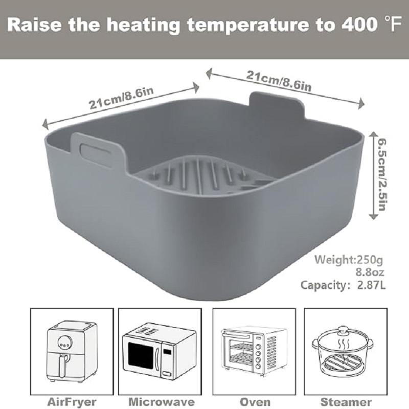Air Fryer Silicone Pot Liner - Silikonowe wkładki do frytkownicy beztłuszczowej 8,2
