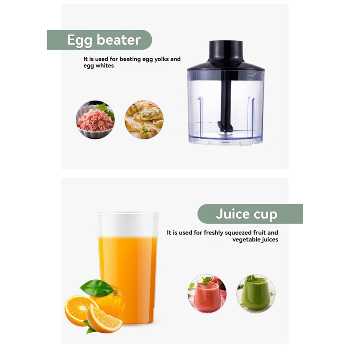 Immersion Hand Blender Set - wilwill Elektryczny blender ręczny 5 w