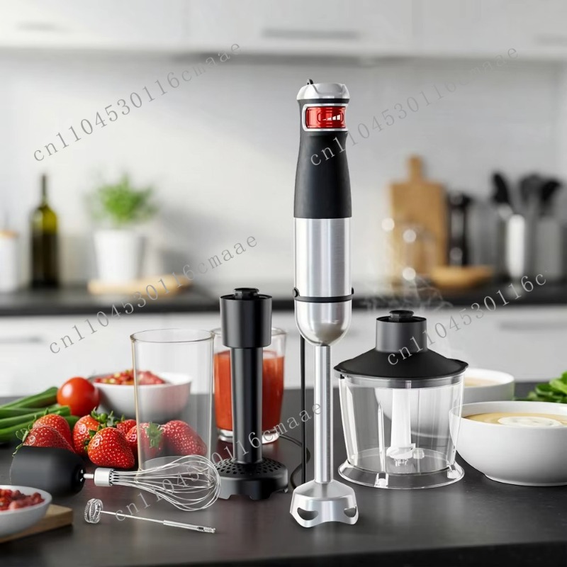 Immersion Hand Blender Set - Zestaw blendera ręcznego 6-w-1 o mocy