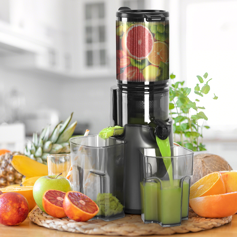Electric Slow Juicer Cold Press - Wyciskarka wolnoobrotowa Tolife, wąska wlotowa klapa,