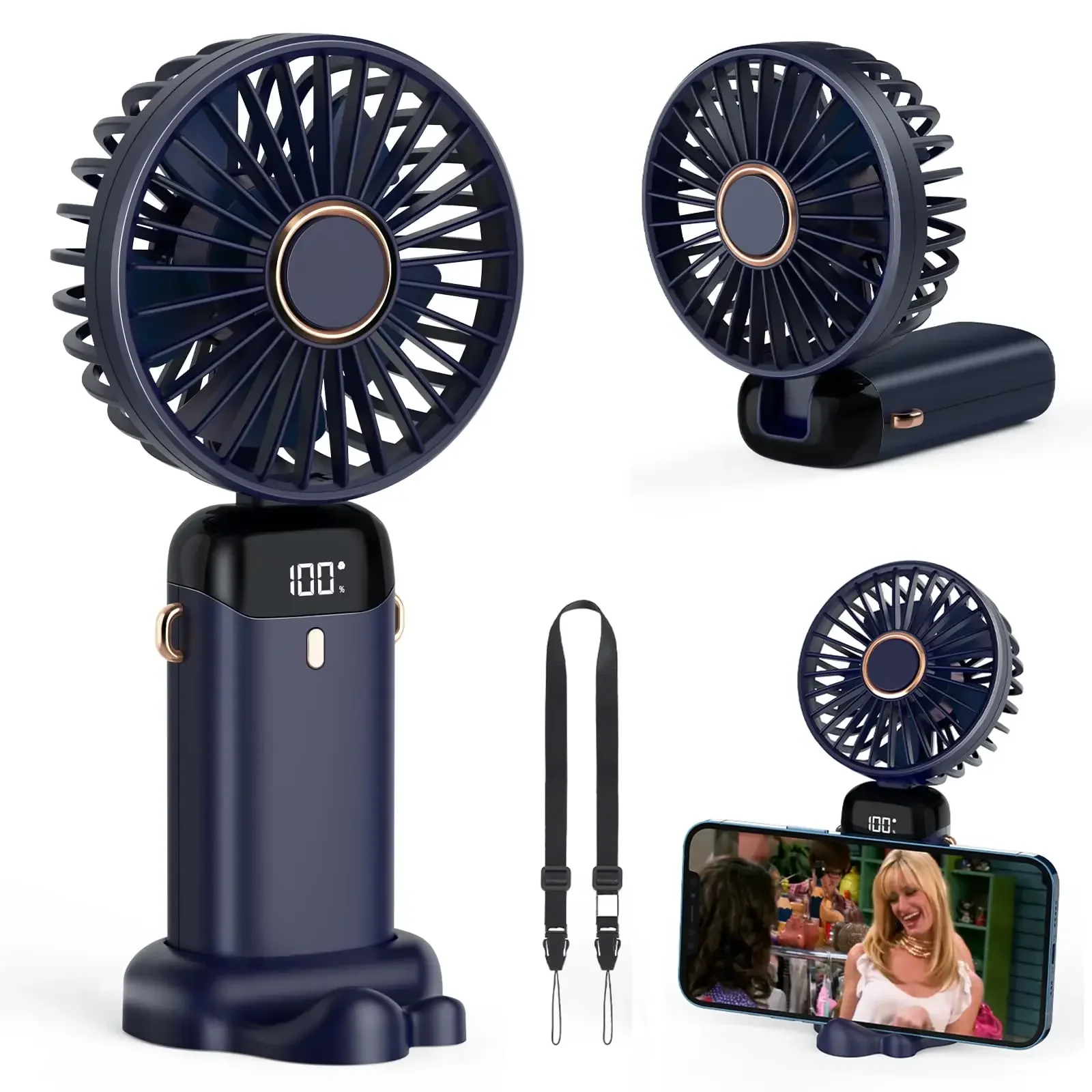 Portable Blender Usb Rechargeable - 5000mAh Ręczny mini wentylator Bezprzewodowy akumulator