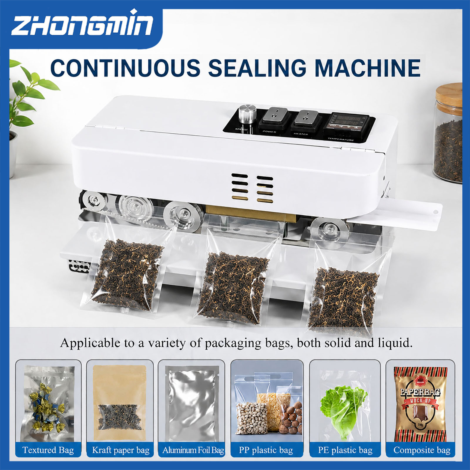 Food Vacuum Sealer Machine - ZHONGMIN Elektryczna zgrzewarka próżniowa do przechowywania