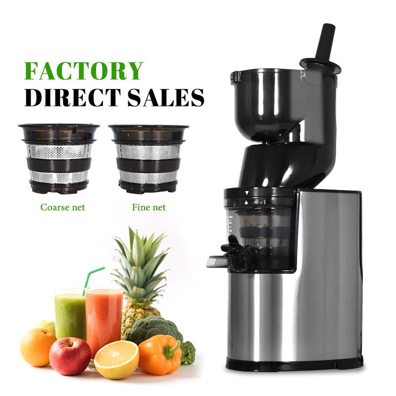 Electric Slow Juicer Cold Press - MOSEENER Komercyjna Przenośna Elektryczna Wyciskarka Wolnoobrotowa