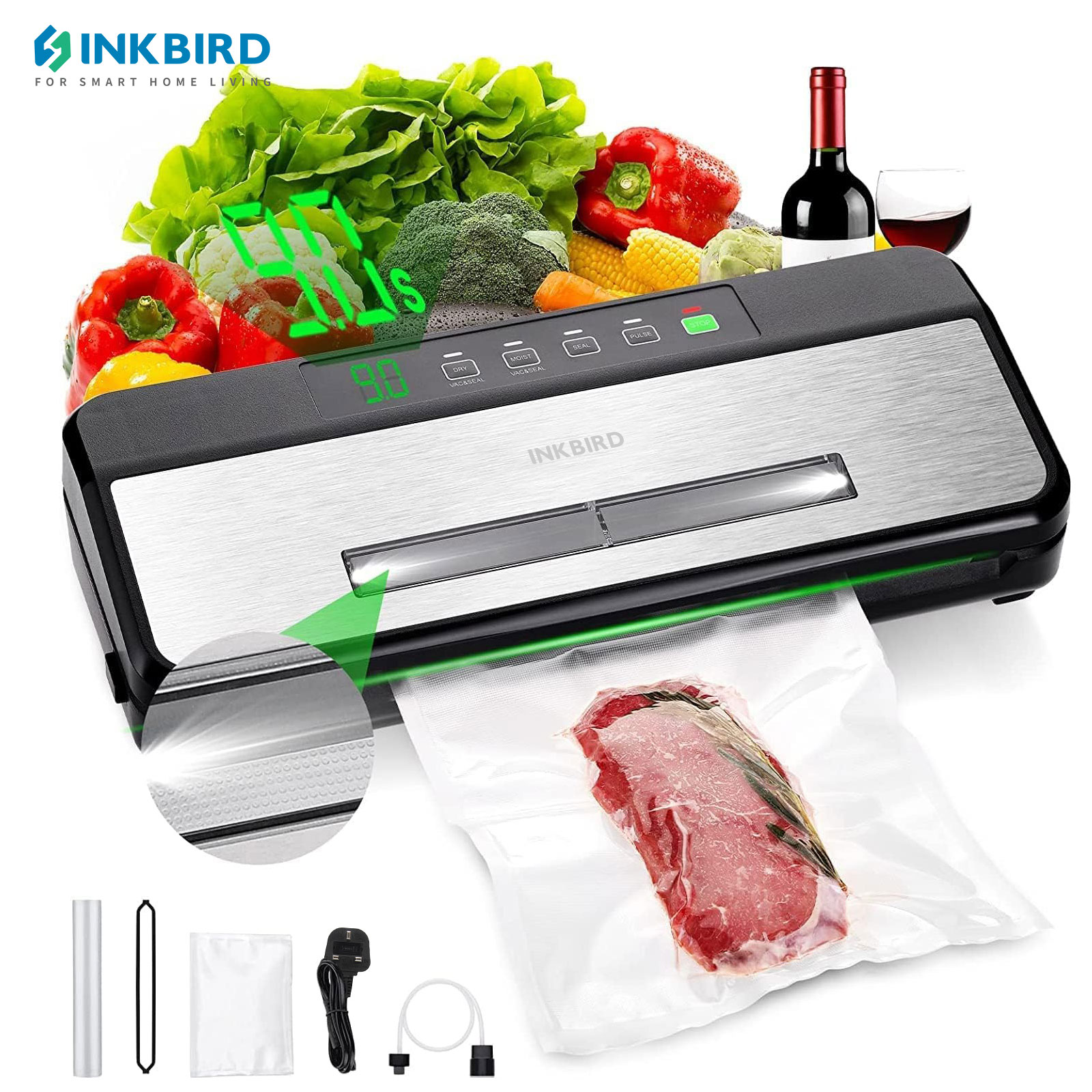Food Vacuum Sealer Machine - INKBIRD 3. zgrzewarka próżniowa z zestawem