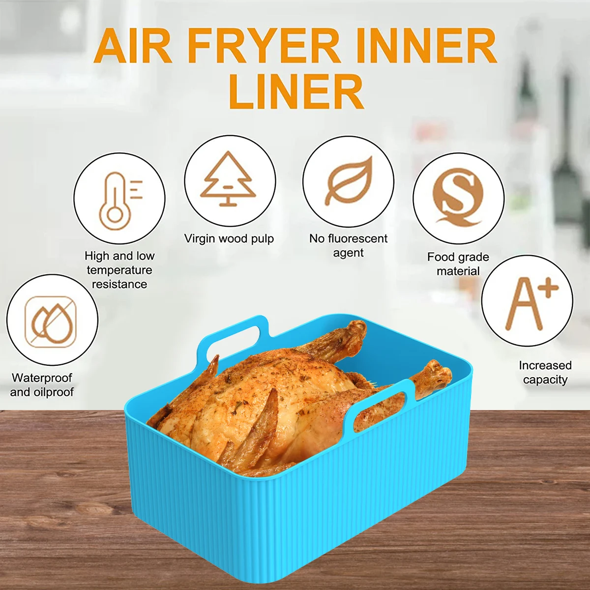2szt Silikonowa wkładka do fry – Air Fryer Silicone Pot Liner recenzja i cena