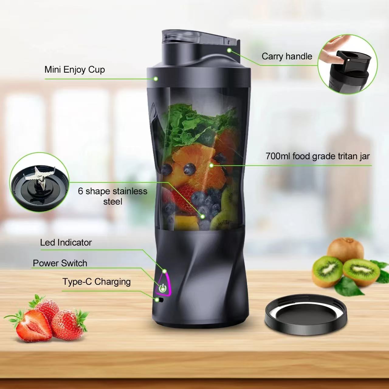 Przenośny elektryczny blender  – Portable Blender Usb Rechargeable recenzja i cena