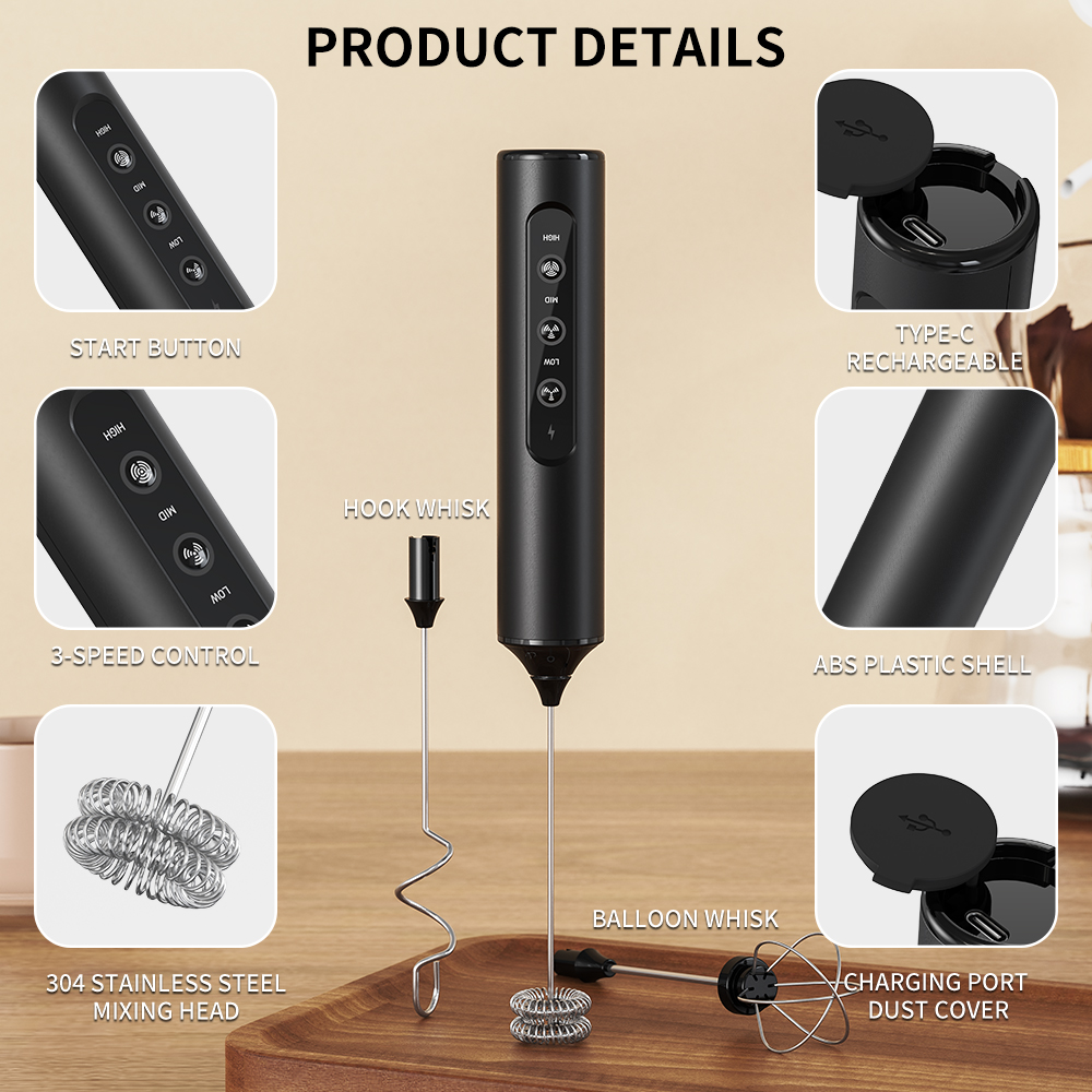 Elektryczny spieniacz do mleka – Electric Milk Frother Handheld recenzja i cena
