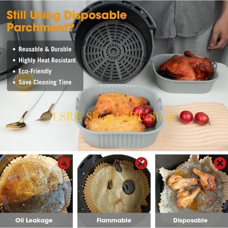 L8RE PAKIET 2 silikonowych wkł – Air Fryer Silicone Pot Liner recenzja i cena