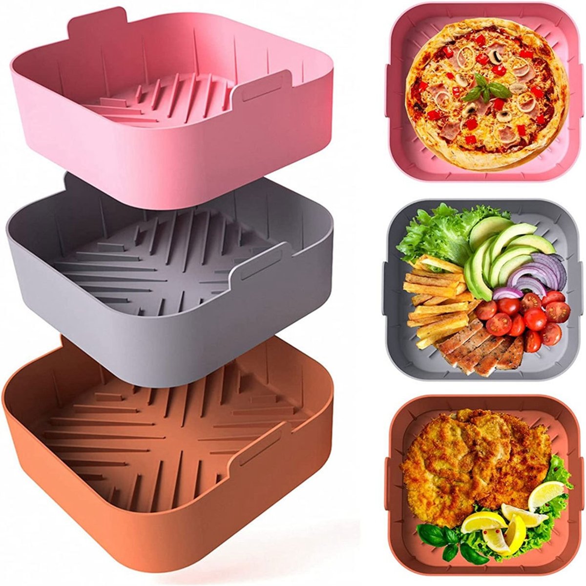 M10K 3 szt. Silikonowe wkładki – Air Fryer Silicone Pot Liner recenzja i cena
