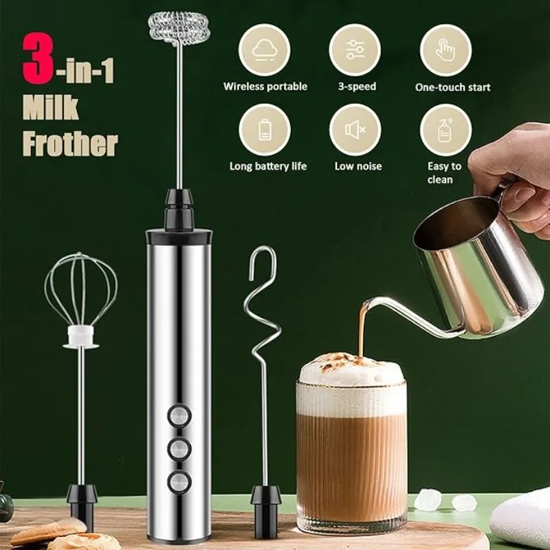 Elektryczny trzepak do mleka 3 – Electric Milk Frother Handheld recenzja i cena