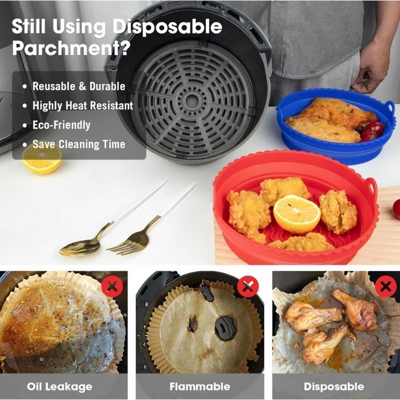 D0AB 2-pak Silikonowe wkładki  – Air Fryer Silicone Pot Liner recenzja i cena